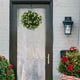 thumbnail image 1 of Corona de hojas de primavera verano | Guirnalda de Botón de Oro de Plástico Colorido | Colgante de puerta frontal decorativo vibrante de 13" | Decoración de entrada de casa llamativa | Floral Falso, 1 of 5