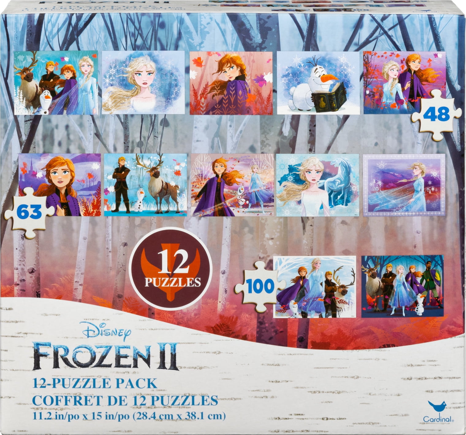 Disney Princess Jigsaw Puzzles 4 In 1 Box Girls Kids 3+ Yrs 12, 16, 20, 24pc 