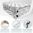thumbnail image 4 of Quilts Twin XL Size, Grey Scallop Coastal Soft Comforter Bedding Set for Bed, Summer Beach Nautical Lightweight Quilted Bedspread with Pillow Cover(2 Pieces) for All Season, 68x98 Inch, 4 of 9