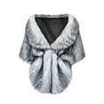 thumbnail image 4 of Fewfanhot Women's Faux-Fur Bridal Shawl Wrap with Elegant Design for Wedding Ceremonies and Formal Party, 4 of 9