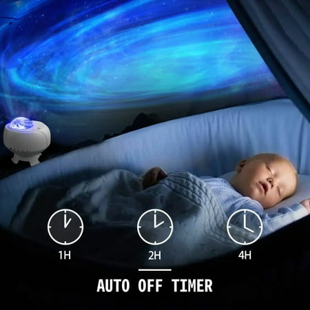 

JUNNGDZ Aurora Starry Projector Night Light Bluetooth Music LED Lamp Bedroom Decor Gift