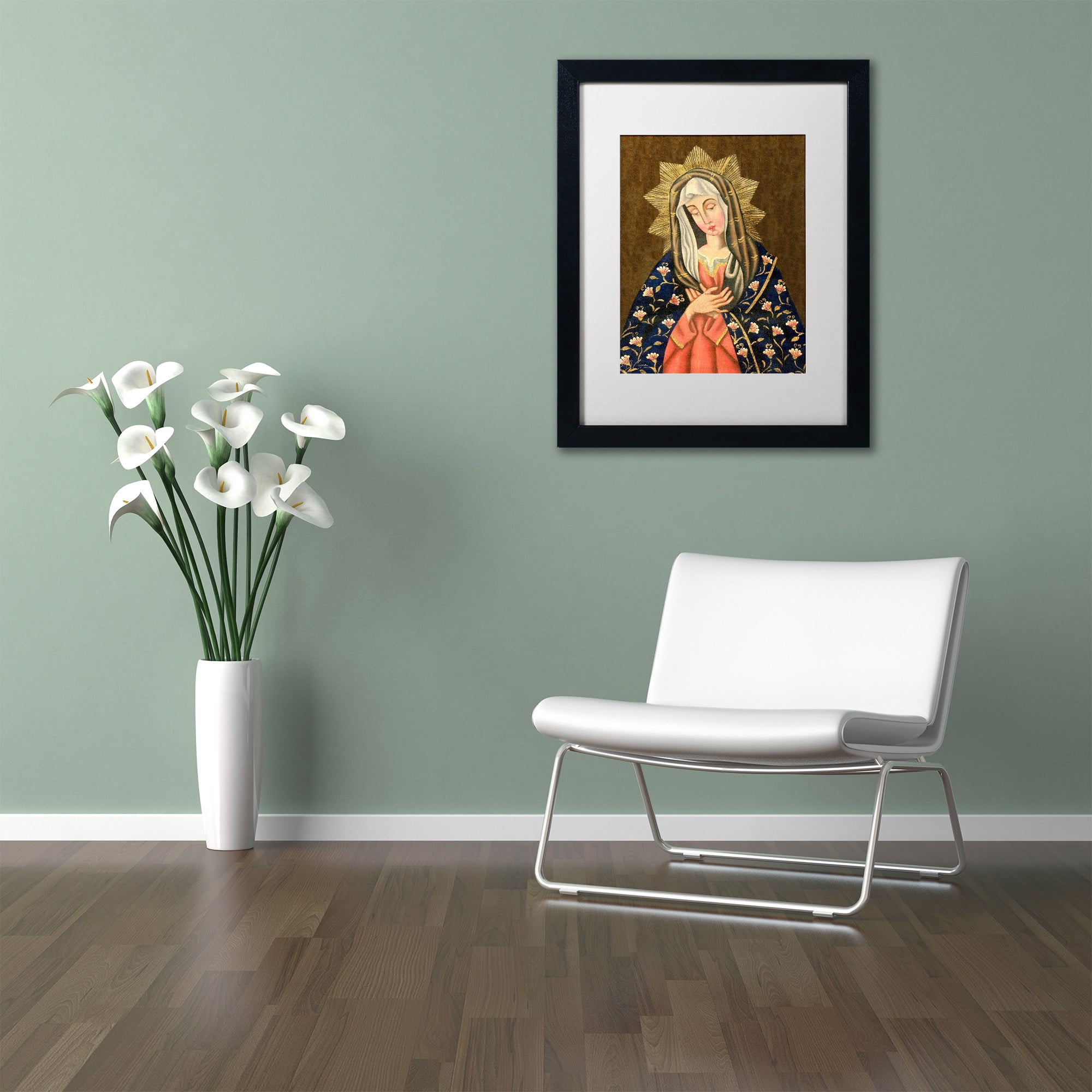 Trademark Fine Art "The Virgin II" Canvas Art by Masters Fine Art, White Matte, Black Frame