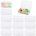thumbnail image 1 of 12 PCS Hair Tie Organizer, Transparent Mini Storage Box, Rectangle Clear Plastic Storage Container, Portable Small Items Holder with Lid for Home, Offices, Business Trips, Travels, 1 of 7