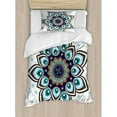 thumbnail image 3 of Ambesonne Mandala Boho Lotus Flower Stylized Microcosm Motif Unique Retro Spiritual Theme Duvet Cover Set, 3 of 3