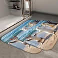 thumbnail image 2 of 1pc Four Cats on the Beach Absorbent Non-Slip Bathroom Thickened Flannel Rug Decor,Soft,Quick Drying,Suitable For Indoor/outdoor Use,Bathrooms,Bedrooms,Kitchens,Terrace,Laundry Rooms,16"x24", 2 of 9