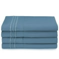 thumbnail image 4 of 6 Piece 1800 Collection Bed Sheet Set with Extra Pillowcases, Deep Pockets Fitted Sheet, 100% Soft Microfiber, Hypoallergenic, Cool & Breathable, Queen, Blue Heaven, 4 of 4