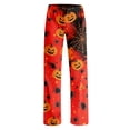 thumbnail image 4 of QWKLEAJ Halloween Pajama Pants Women Spooky Sleepwear Bottoms Cute Ghost Print Lounge Pants Flannel Holiday Trousers Fall Winter Cozy Sleep Pants Funny Skeleton Loungewear Festive Nightwear, 4 of 9