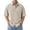 Khaki#02, variant on Dwelliawo Mens Button Down Casual Summer Beach Shirts Button Down Short Sleeve Shirts Holiday Beach Regular Fit Cotton Button Up Shirt Summer Tops Khaki XL