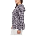 thumbnail image 5 of S.C. & CO. Women's Long Sleeve Supreme Comfort Lightweight Hoodie Top (Large, Navy Floral), 5 of 5