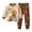style-01 Brown, variant on Cute Pajamas for Girls Kids Pajamas for Girl Sleepwear Toddler Clothes Size 18 24 Months (Yellow,18-24 Months)
