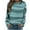 Light Blue, variant on WREESH Womens Fashion Sweatshirt Casual Crewneck Sweatshirt Print Pullover Loose Fit Long Sleeve Tops Round-Neck Pullover Tops Comfortable Blouse Sweatshirt Blue