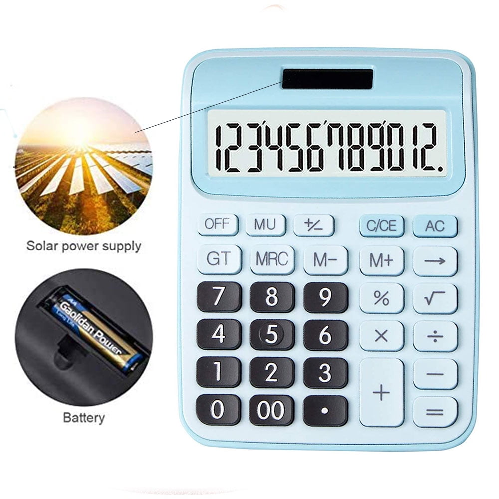SagaSave Desktop Calculator with 12 Digits Large LCD Display for Office School Adults and Students