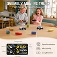 thumbnail image 6 of LINXUXIE Mini Truck, 1:64 Scale Monster Truck Remote Control Car with Lights, 2.4Ghz & APP Remote Control, Rechargeable RC Cars with Lights, Speed/Steering Adjustable, 6 of 7