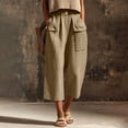 thumbnail image 7 of Luvrsol Capris for Women with Pockets Wide Leg Buttery Soft Stretch Casual Lounge Cropped Trousers S-2XL, 7 of 7