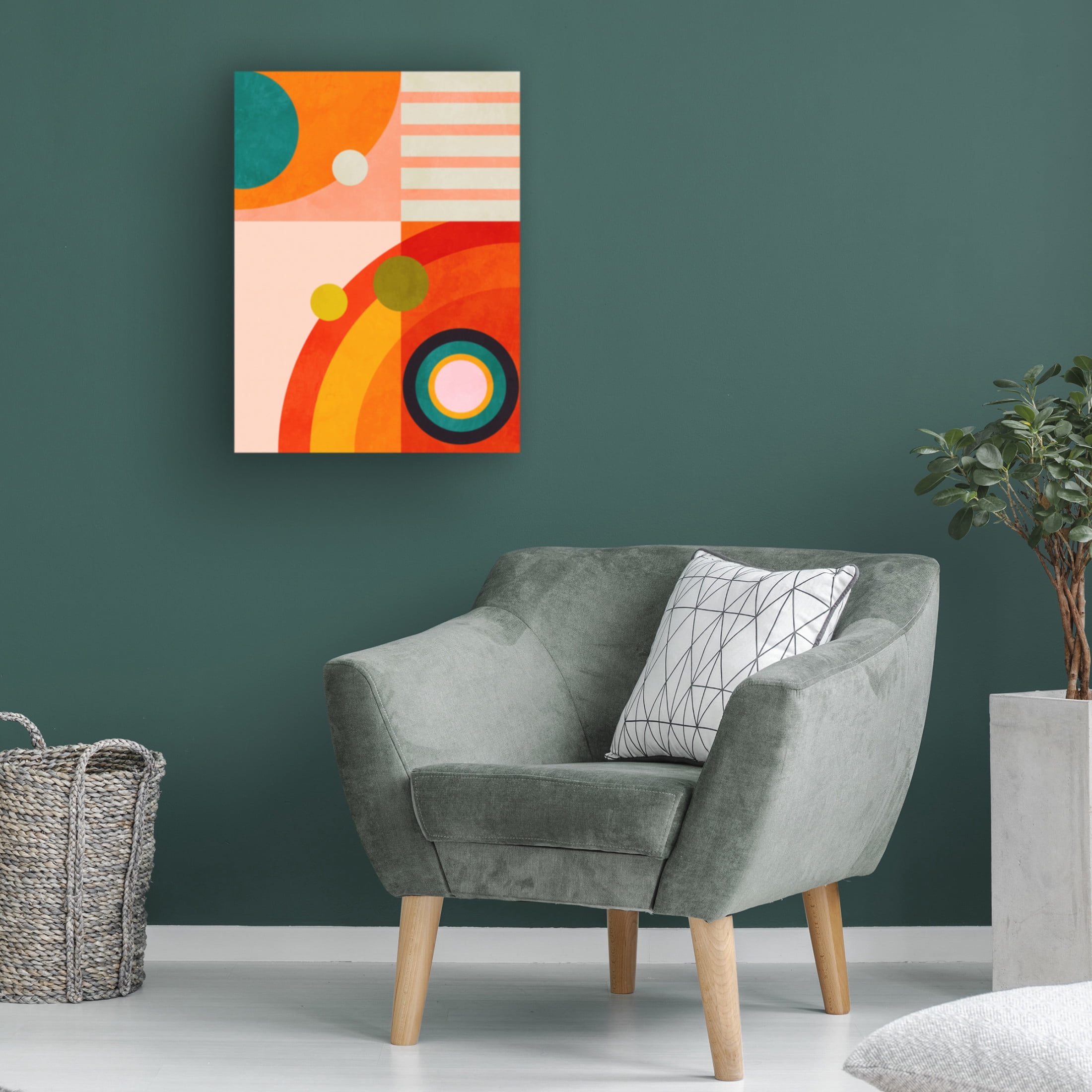 Trademark Fine Art Henk van Maastricht Rut Bre Playing Around Shapes 3 Canvas Wall Art