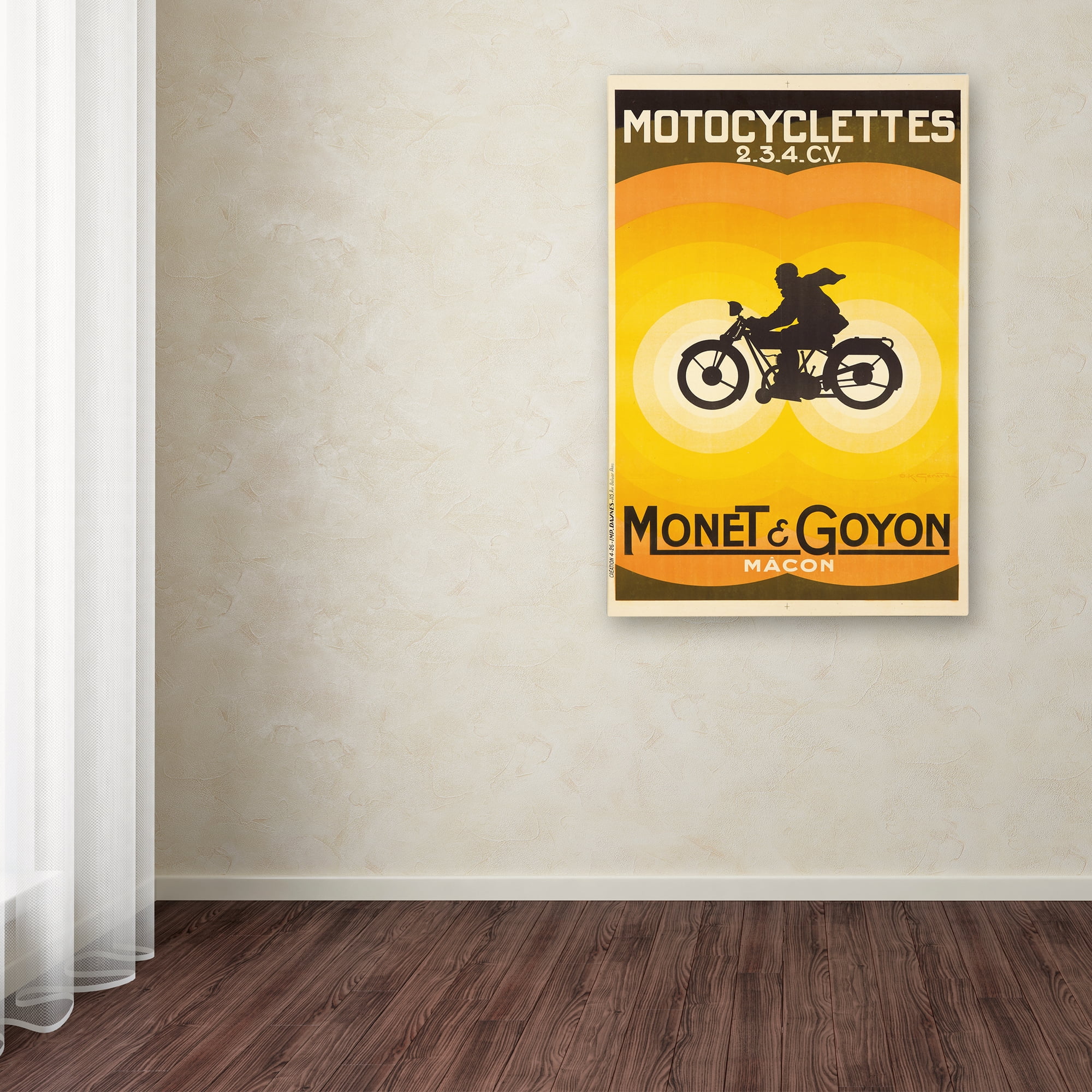 Lantern Press 'Motorcycle 3' Canvas Art