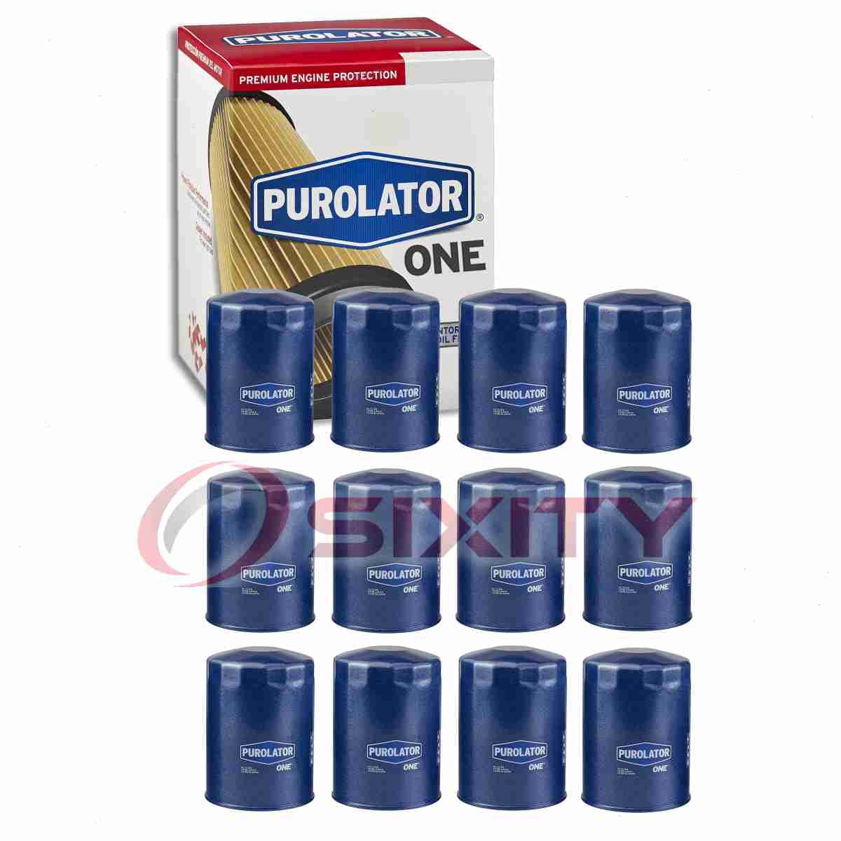 12 pc Purolator ONE PL30001 Engine Oil Filters for Oil Change Lubricant Filters