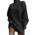 thumbnail image 1 of Avamo Winter Cable Knitwear For Women Long Sleeve Turtleneck Chunky Knit Loose Oversized Sweater Pullover Jumper Tops, 1 of 4