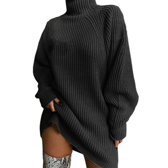 Avamo Winter Cable Knitwear For Women Long Sleeve Turtleneck Chunky Knit Loose Oversized Sweater Pullover Jumper Tops
