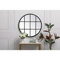 thumbnail image 3 of Metal windowpane mirror 28 inch in in x 28 inch in in Black, 3 of 7