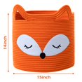thumbnail image 3 of VK·LIVING Storage Baskets Large Woven Cotton Rope Basket with Cute Animal Design Laundry Basket Organizer for Towels, Blanket, Toys, Clothes, Gifts – Pet or Baby Gift Baskets 15"L x 14H", 3 of 8
