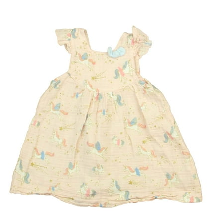 

Pre-owned Mudpie Girls Pink Unicorns Dress size: 9-12 Months