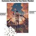 thumbnail image 2 of Wooden Jigsaw Puzzles for Adults - Custom Name and Number on (Chicago) Baseball Player Art Photo - 300 500 1000PCS Puzzles Game Home Wall Decor, 2 of 5