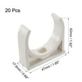 thumbnail image 2 of Unique Bargains Water Supply Pipe Clamp Clips, Fit for 40mm Outer Dia Pipe 20Pcs, 2 of 4