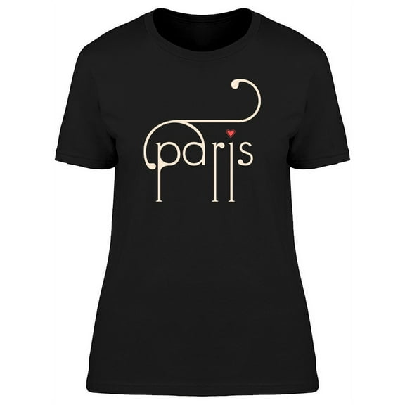 France Design Paris Word Art T-Shirt Women -Image by Shutterstock, Female x-Large
