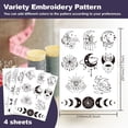 thumbnail image 2 of 4 Sheets Sun Moon Water Soluble Embroidery Stabilizers 11.69x8.27 Inches Stick and Stitch Embroidery Paper Adhesive Embroidery Transfer Paper for Shirts Coats Bags, 2 of 7