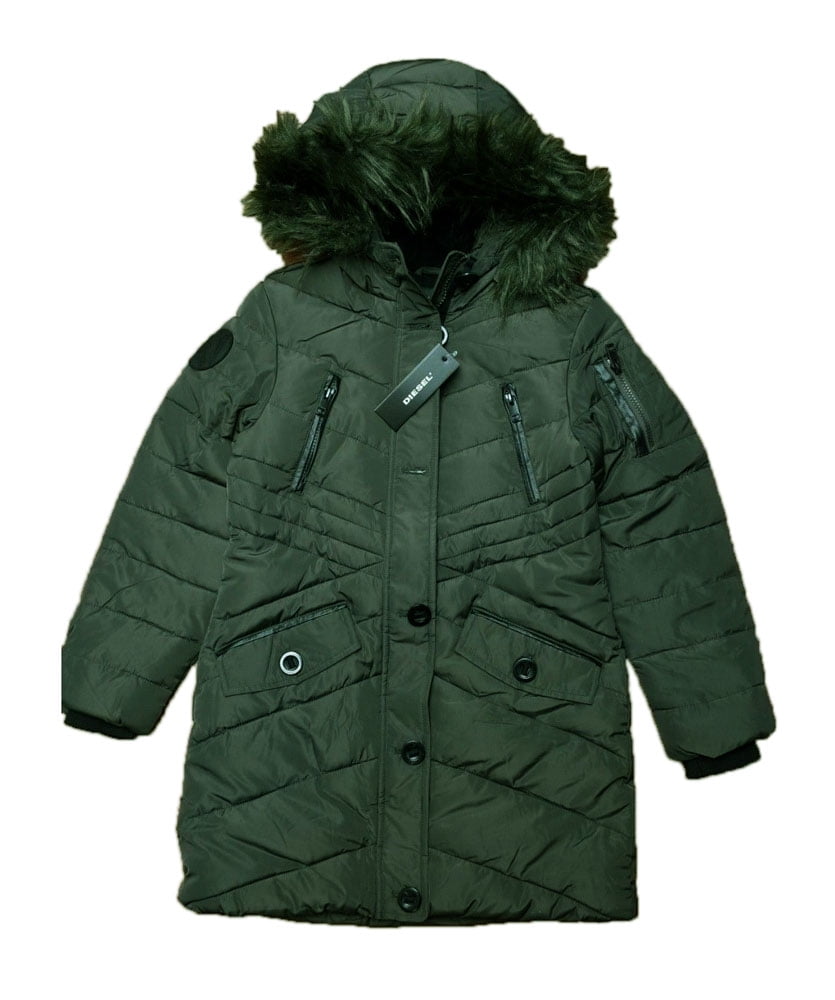 green fur hooded parka