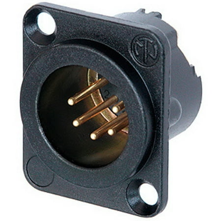 Neutrik Speakon Panel Mount - Neutrik NC5MD-LX-B 5 Pin XLR DMX Male Panel Mount D Series Black