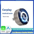 thumbnail image 1 of 2IN1 Wireless CarPlay Android Auto BT+WIFI USB Adapter Dongle Plug Play Mini Smart Box Converts Wired to Wireless B, 1 of 7