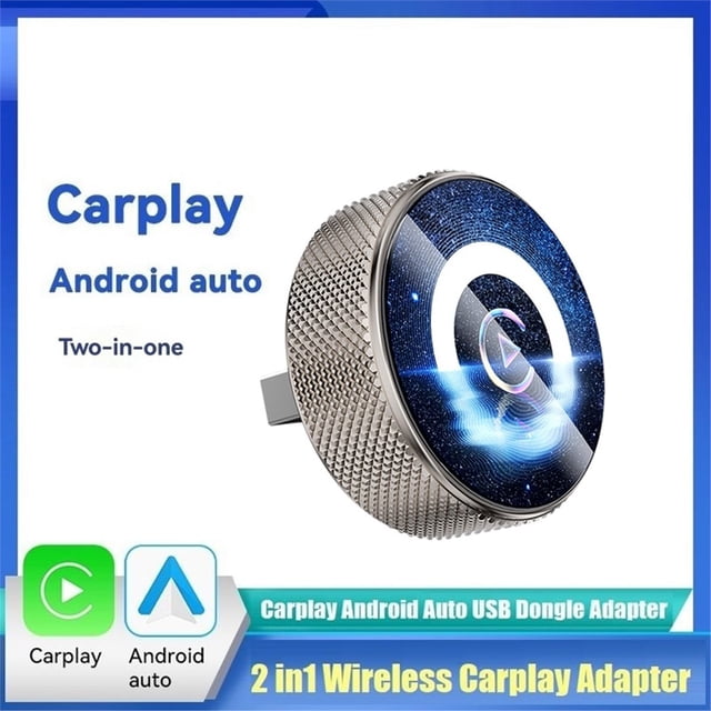 2IN1 Wireless CarPlay Android Auto BT+WIFI USB Adapter Dongle Plug Play Mini Smart Box Converts Wired to Wireless B