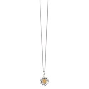 Elements Silver Daisy Pendant - Silver/Gold