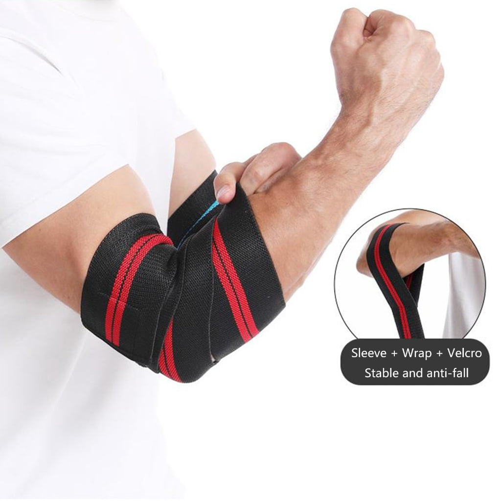WINDLAND Elbow Sleeve, Adjustable Elbow Wraps Weightlifting Supportive Elbow Strap Brace
