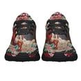 thumbnail image 5 of Santa Claus Kneeling With Baby Jesus Every Knee Shall Bow Shoes Sneakers Black Size 4, 5 of 7