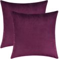 thumbnail image 1 of ZHAOCHENG Fundas de almohada decorativas, fundas de cojín de terciopelo, fundas de almohada sólidas para almohadas de sofá y cama, amarillo mostaza, 20 x 20 pulgadas, juego de 2 16 * 16 pulgadas 2 pie, 1 of 3