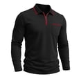 thumbnail image 5 of Busydd Quarter Zip Pullover Men Casual Solid Color Long Sleeve Shirts Trendy Comfortable Lapel Shirts for Men with Chest Pocket XL, 5 of 7