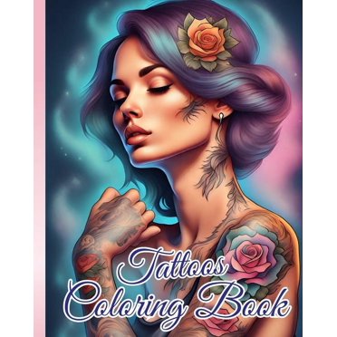 Ultimate Tattoo Coloring Book : Over 180 Coloring Pages For Adult Relaxation With Beautiful ...