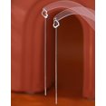 thumbnail image 3 of Solid 925 Sterling Silver Love Heart Chain Dangle Earrings Drops for Women Teens Heart Tassel Dangle Earrings Threader, 3 of 7