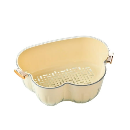 

QIIBURR Vegetable Basket - Vegetable Basket Strain Wash and Vegetables Fruit Multi Function Kitchen Vegetable Washing Basketstrainer & Soaking Bowl Fruit Bowl & Vege
