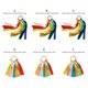 thumbnail image 4 of Wosthever Cinta de anillo de para gimnasia para niños, cuerda de baile reutilizable profesional, práctica de entrenamiento, accesorios Accesorios para máquinas de ejercicios  con 4 campanas 50 cm, 4 of 6