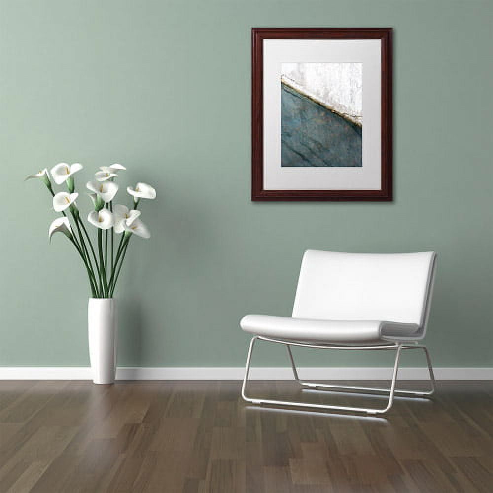 Trademark Fine Art "Lock Abstract" Canvas Art by Kurt Shaffer White Matte, Wood Frame