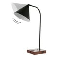 thumbnail image 4 of SAFAVIEH Nuka 22 in. Modern Black Iron Table Lamp with Black Shade, 4 of 9