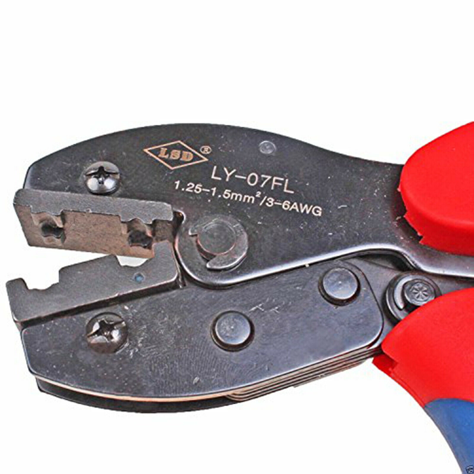 Industrial Grade Ratcheting Crimper Crimping Tool for Flag Right Angle Terminals 
