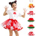 thumbnail image 3 of Otqutp Clothes Set for Baby Fashion Kids Girls Christmas Dance Party Cute Tulle Skirt Ballet Skirts Hairband Set Fall Winter Outfit Clothes for 2-11 Years(Pink,2-4 Years), 3 of 3