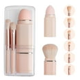 thumbnail image 1 of 8-in-1 Multi-Functional Makeup Brush Kit with Beauty Sponge - All-in-One Essential Tools for Complete Facial Makeup Look, Conveniently Packaged in a Compact Shiny Transparent Pouch (Including Powder,, 1 of 6