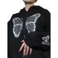 thumbnail image 3 of VISgogo Sudaderas con Capucha para Mujer Sudaderas, Chaqueta de Estilo Suelto con Cierre de Cremallera y Patrón de Mariposa de Manga Larga VISgogo  moda, 3 of 7