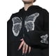 thumbnail image 3 of VISgogo Sudaderas con Capucha para Mujer Sudaderas, Chaqueta de Estilo Suelto con Cierre de Cremallera y Patrón de Mariposa de Manga Larga VISgogo moda, 3 of 7